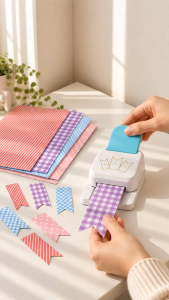 🇸🇬 3 in 1 Tag Hole Corner Puncher Bookmark Design Ribbon Nana Paper Studio