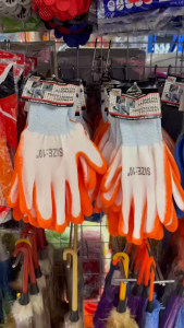 ถุงมือนิรภัย SIZE10 แพ็ค 2 คู่ ถุงมือยาง ถุงมือช่างอเนกประสงค์