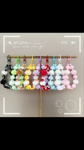 Korean Style Colorful Phone Lanyard Wrist Strap Women Chain Short Tali Hiasan Phone Case Lanyard Key Pendant