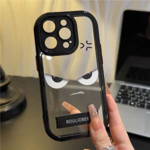 Ultra-Cute Aggressive Expression Phone Case for iPhone 17/16 pro Max Personalized Xiaomi 17/15 Simple Redmi K80/70 Huawei Pura80 New Mate70 Stand Soft Shell