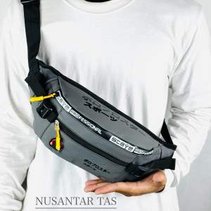 Tas Pria Waterproof WaistBag Tas Selempang Pria Wanita Tas Pinggang Anti Air Feshion Sporty