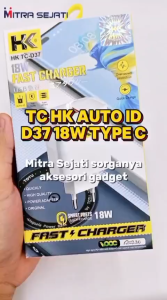 HK Travel Charger D37 USB Port Fast Charging 18W Adaptor USB QC3.0 Type-C