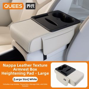 QUEES | High-end Multi-functional Car Armrest Box Heightening Pad Protection Storage Box Tissue Holder Elbow Rest