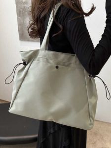 Original Waterproof Fabric Casual Commuter Tote Bag Large Capacity Single Shoulder Handbag for Women Sport Style Polyester Lining