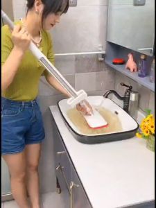 🚛Clean all kinds of mops easily🚛 with wheels Larger and wider mop bucket Multipurpose Foldable/Collapsible Wash Basin AND 360 Rotation Flat Mop Floor Cleaning Microfiber Squeeze Mop