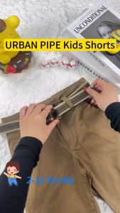 ❥FREE BELT❥ URBAN PIPE Plain Shorts For Kids Boys 2-11 Yrs Kid 100% Cotton Below The Knee Short 3708