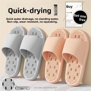MONLEYTA | Bathroom Slippers For Men And Women Non-Slip Quick Dry Massage Indoor Home Bathroom Special Use EVA Flat Sandals