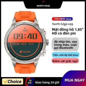 Đồng Hồ Thông Minh NORTH EDGE 1.85 HD Dành Cho Nam Với Pin 710mAh Thiết Bị Theo Dõi Thể Dục Thể Thao Máy Đo Nhịp Tim Tương Thích Với iOS Và Android
