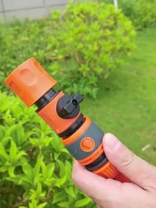 1PC/2PCS 16MM Equal Garden Hose Shut Off Valve Fitting Plastic Tubing Tap Adapter Quick Joint for Watering Irrigation Car Wash