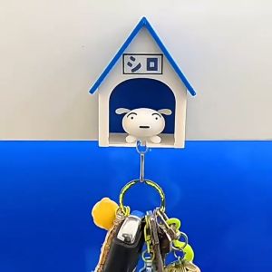 พร้อมส่ง พวงกุญแจ จี้การ์ตูนชินจังน่ารัก - สีขาว แบบสร้างสรรค์ สำหรับแขวนกุญแจ ตกแต่งบ้าน