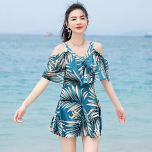 Plus Size swim wear outfit for women Conservative Two-Piece Cover Up Floral Skirt Outfit | For 40-75kg beach outfit