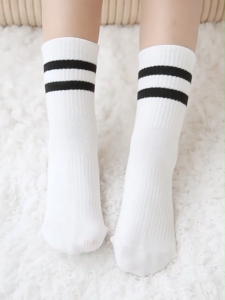 【พร้อมส่งจากกรุงเทพ】🚀 ถุงเท้าขาวเด็ก 6 คู่ ถุงเท้านักเรียน ผ้าฝ้าย ใส่สบาย ถุงเท้าลาย 1-12 ปี