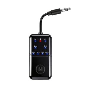 Kebidumei | Kebidumei Bluetooth 6.0 Wireless Audio Adapter Audio Receiver Transmitter AUX Hi-Fi Stereo Music Airplane with HD Mic for PC TV