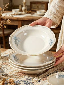 Vintage Retro Ceramic Dinner Plate Aesthetic