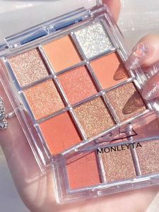 MONLEYTA | Phấn mắt chín màu dạng bột Matte Earth Tone Mini Palette Phấn mắt trang điểm mới dành cho người mới bắt đầu Thương hiệu nhỏ