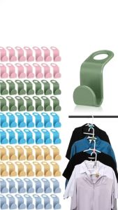 100pcs Hanger Connector Hanger Organizer Clothes Hanger Buckle Hook Hooks Cascading Clothes Hangers