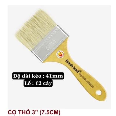 Cọ Sơn Lông Thỏ Thanh Bình Lố 12 Cây Quét Bơ Quét Xốt Ướp - Cọ Quét Sơn Gỗ Sắt