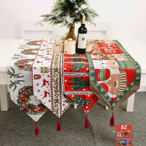 New Knitted Runner Creative Christmas Tablecloth Dining Table Decoration Home Decor,Christmas creative tablecloth knitted thickened style