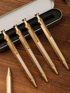 Press Brass Pen New Arrival Metal Pen Retro Ballpoint Pen Customization Gift Prizes Inscribed Gift Logo Customization