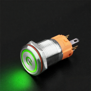 LANBOO | Lighted Ring Power Icon Waterproof Self-lock Reset Push-button Switch 16mm