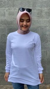 Kaos Polos Lengan Panjang Wanita: Atasan Jumbo Muslimah