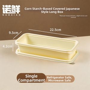 NUOXIAN | Cornstarch Food Grade Disposable Long Japanese Meal Box