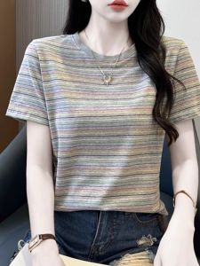 QIAOXIZI | Striped Regular-Fit Slimming T-Shirt Summer New Arrival