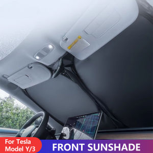 Windshield Sunshade for Tesla Model 3 Highland Model Y 2016-2024 Sun Shield Heat UV Protection Visor Accessories