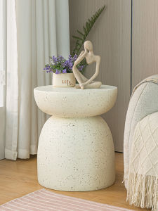 Creative Cream Style Sofa Table Designer Boutique Hotel Side Table Japanese Wabi-Sabi Coffee Table Bedside Table Ins Luxury Corner Table