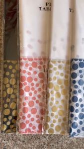 Alas Meja Plastik Polka Dot Kalisk Air Pakai Buang｜Luxury Dots Waterproof Tablecloth｜防水波点一次性塑料桌布 派对婚礼生日装饰布