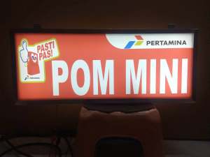 [BISA COD]PROMO!!! SATU HARI JADI ]NEON BOX POM MINI AKRILIK 2 SISI UKURAN 40x20CM | NEON BOX TERLARIS HARGA TERJANGKAU