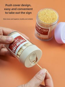 Premium Bamboo Double-Headed Disposable Fruit Toothpicks 500 Pieces in a Tube Household Personal Hygiene Cleaning Tools