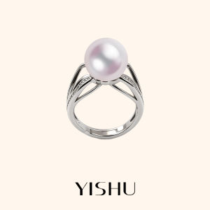 YISHU | Elegant Customizable Pearl Ring for Women Small Size Design Large Akoya Pearl
