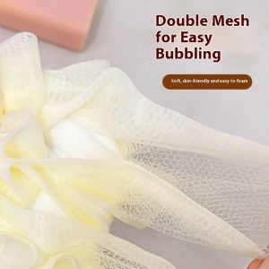 Fornicalmore bọt biển tắm Lưới Hai Lớp để dễ dàng tẩy da chết và tẩy da chết nhẹ nhàng