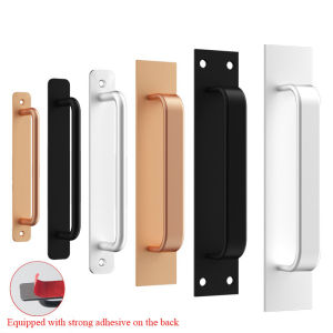 Non perforated door and window handle window wooden door balcony sliding door sliding door exposed installation handle aluminum alloy handle