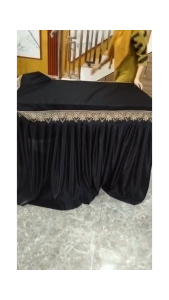 Cover Meja Instan Renda Bordir Ukuran Custom untuk Dekorasi Meja Pesta Prasmanan