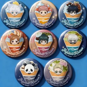 Bandai | Jujutsu Kaisen Badge Pin Brooch Itadori Yuji Nobara Kugisaki Gojo Satoru Inumaki Toge Cosplay Accessory Collectible Gift Acrylic