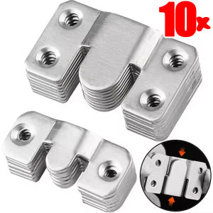 10Pcs Picture Frame Hooks Stainless Steel Wall Hanger Flush Mount Hanging Buckle Furniture Interlock Bracket Joint Connector