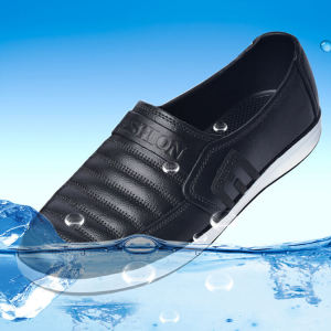 Giày Đi Mưa Nam Đế Thấp Thời Trang Ngắn Thời Trang Nhà Bếp Làm Việc Bằng Nhựa Chống Trượt Giày Đi Mưa Nam Mùa Thu