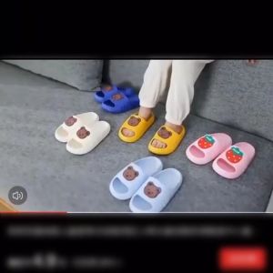 Dép xốp trẻ em chống trượt hình con gấu màu kẹo dễ thương thời trang cho trẻ em