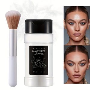 Phấn Phủ Kiềm Dầu Nhẹ Có Độ Lì Kèm Cọ Lâu Trôi Chống Nước Tạo Hiệu Ứng Tự Nhiên Cho Mọi Loại Da Màu Sáng 2 Hộp 55g