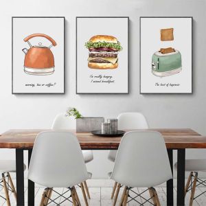 Nordic Minimalist Food Art Wall Hanging