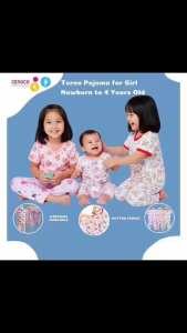 3 Pairs Terno Pajama For Girls Newborn to Toddler Tshirt Pure Cotton Non Faded Prints 0 to 4 Years Old