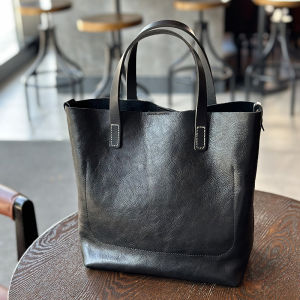 2023 New Retro Top Layer Cowhide Leather Handbag Women Simple Elegant Commuter Bag Genuine Leather Single Shoulder Slant Crossbody Bag