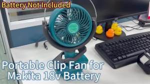 Quạt Kẹp Di Động Makita 18V Có Cổng Sạc USB C Kép Quạt Làm Mát Chạy Pin Dùng Cho Cắm Trại Dã Ngoại Và Công Trường