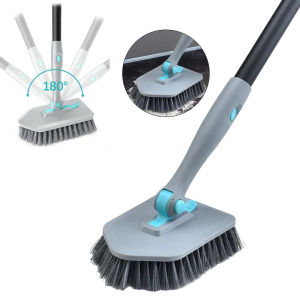 Three-In-One long-Handled Cleaning Brush Multi-Functional Bathroom Brush Window Brush And Household Cleaning Tool
