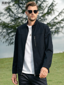 Enjeolon | Deconstructed Split Stand Collar Mens Jacket