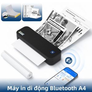 Máy In Nhiệt Không Mực Di Động A4 Bluetooth PDF Excel Word Tương Thích Cuộn Giấy In Tài Liệu Cho Văn Phòng Gia Đình Trường Học