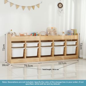Childrens Toy Storage Cabinet Large Capacity Solid Wood
