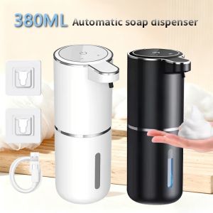 380ML Capacity Tabletop Or Wall-Mounted 4-Levels Adjustable Infrared Induction Automatic Sensor Soap Dispenser Shampoo Bottle